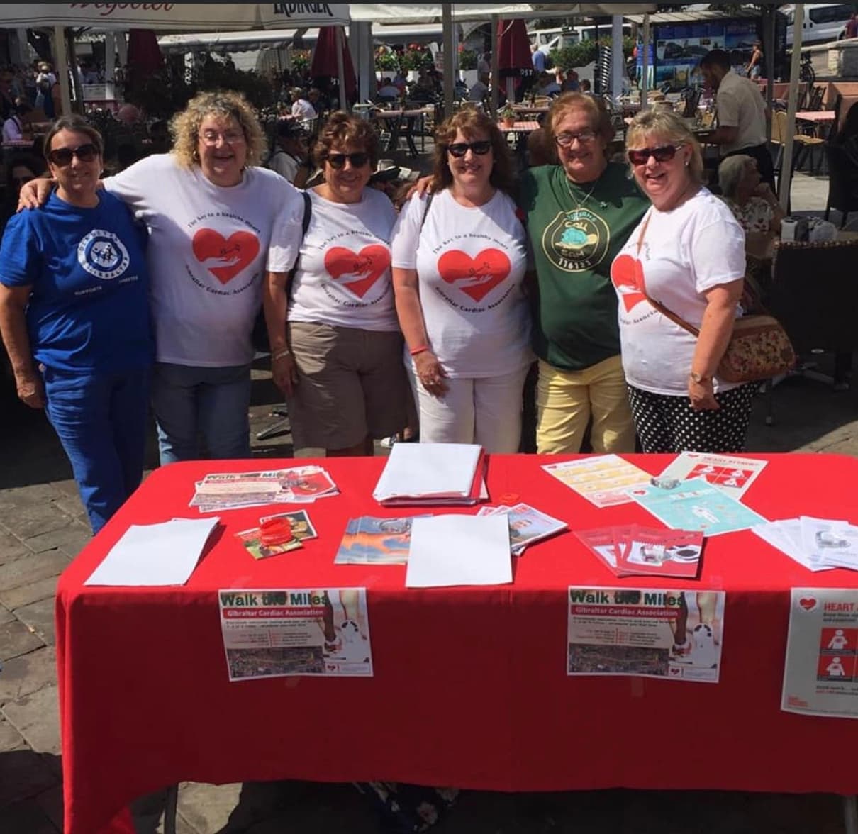 Volunteers at a Gibraltar Cardiac Association awareness event